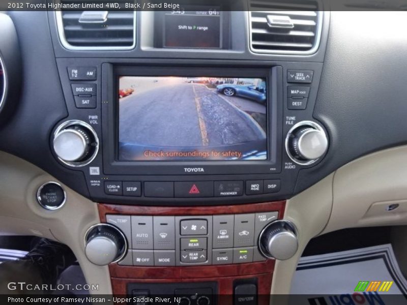 Black / Sand Beige 2012 Toyota Highlander Limited 4WD
