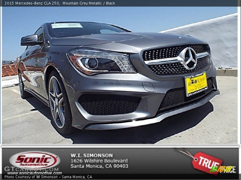 Mountain Grey Metallic / Black 2015 Mercedes-Benz CLA 250