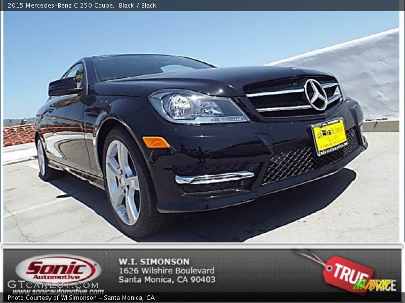 Black / Black 2015 Mercedes-Benz C 250 Coupe