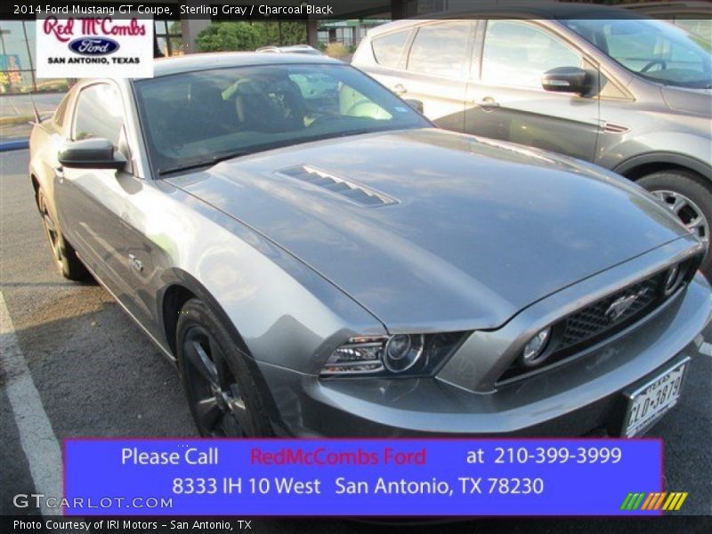 Sterling Gray / Charcoal Black 2014 Ford Mustang GT Coupe