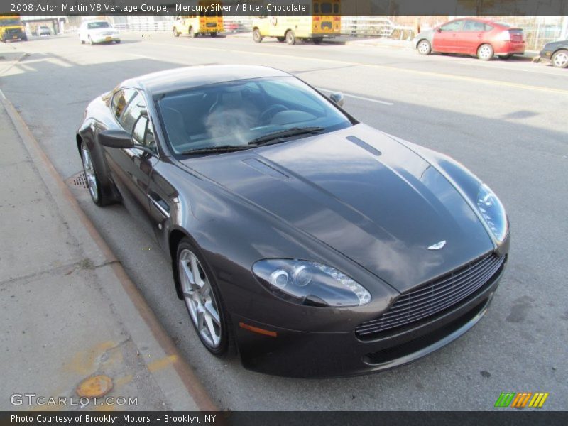 Mercury Silver / Bitter Chocolate 2008 Aston Martin V8 Vantage Coupe