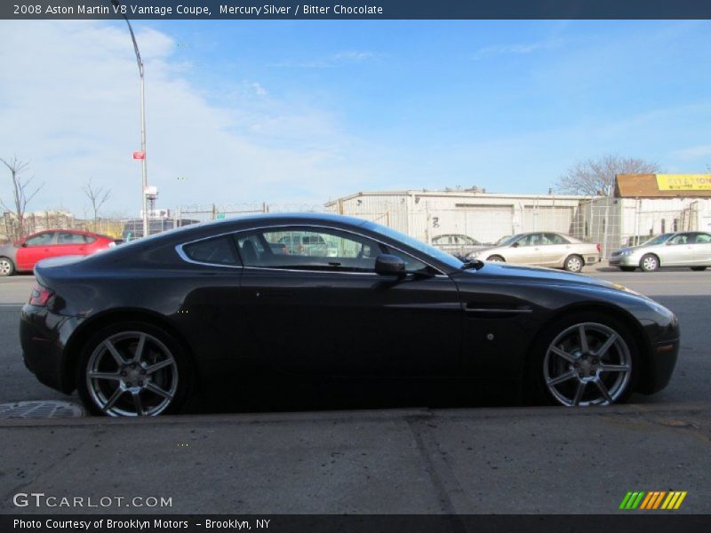 Mercury Silver / Bitter Chocolate 2008 Aston Martin V8 Vantage Coupe