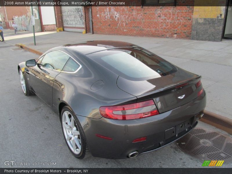 Mercury Silver / Bitter Chocolate 2008 Aston Martin V8 Vantage Coupe