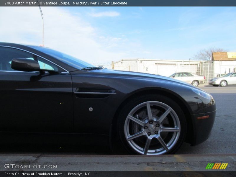 Mercury Silver / Bitter Chocolate 2008 Aston Martin V8 Vantage Coupe