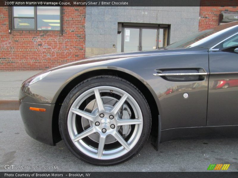 Mercury Silver / Bitter Chocolate 2008 Aston Martin V8 Vantage Coupe