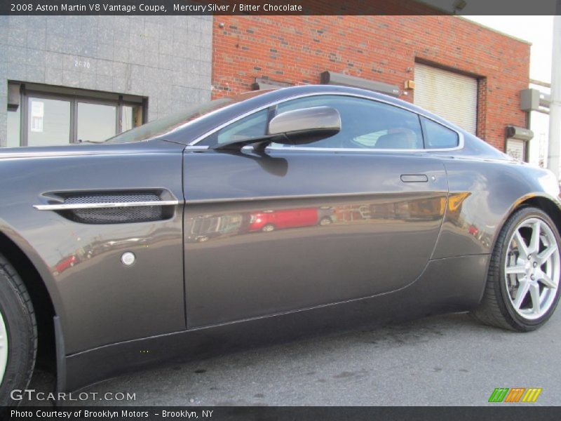 Mercury Silver / Bitter Chocolate 2008 Aston Martin V8 Vantage Coupe