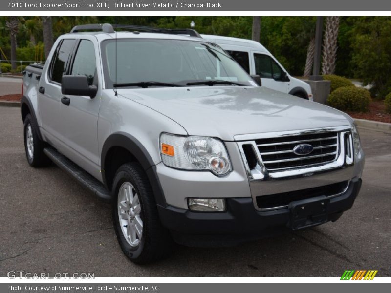 Brilliant Silver Metallic / Charcoal Black 2010 Ford Explorer Sport Trac XLT