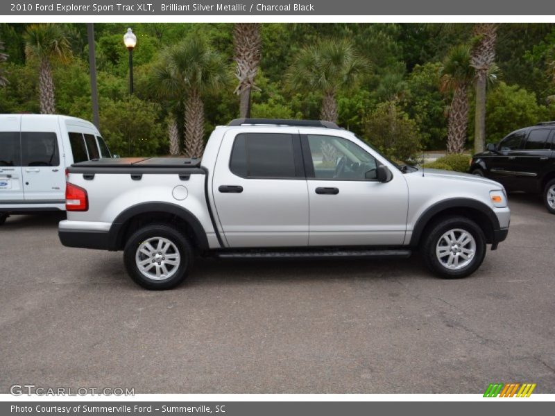 Brilliant Silver Metallic / Charcoal Black 2010 Ford Explorer Sport Trac XLT