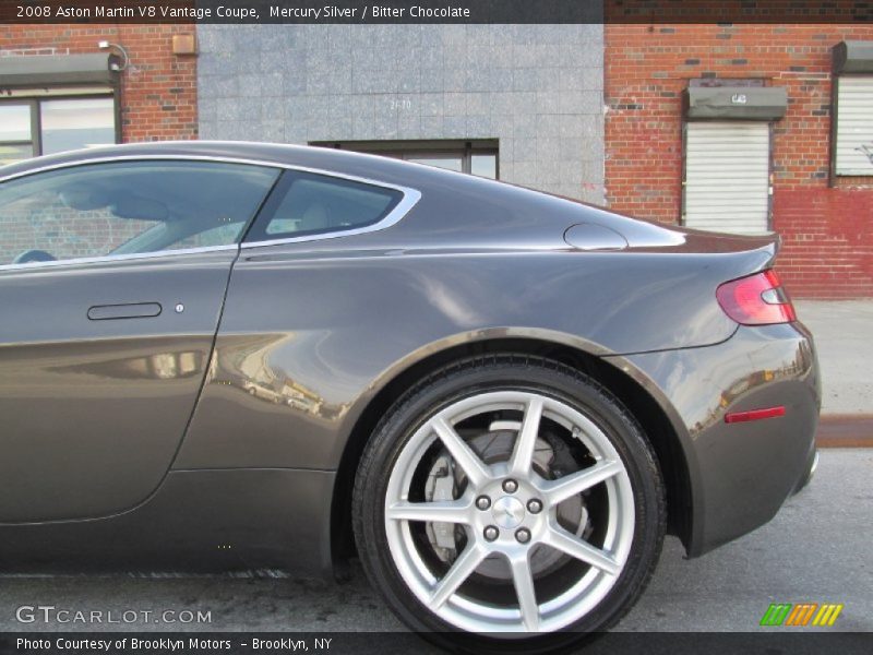 Mercury Silver / Bitter Chocolate 2008 Aston Martin V8 Vantage Coupe