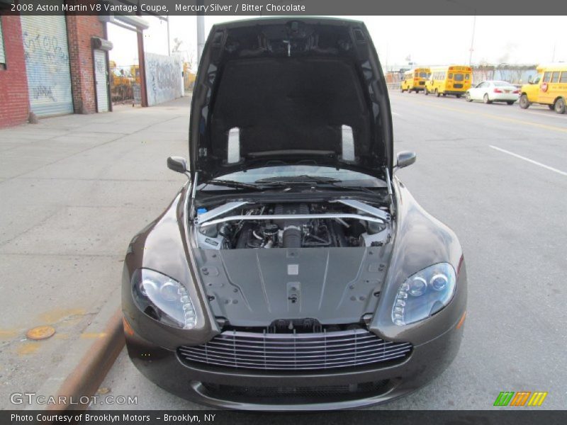 Mercury Silver / Bitter Chocolate 2008 Aston Martin V8 Vantage Coupe