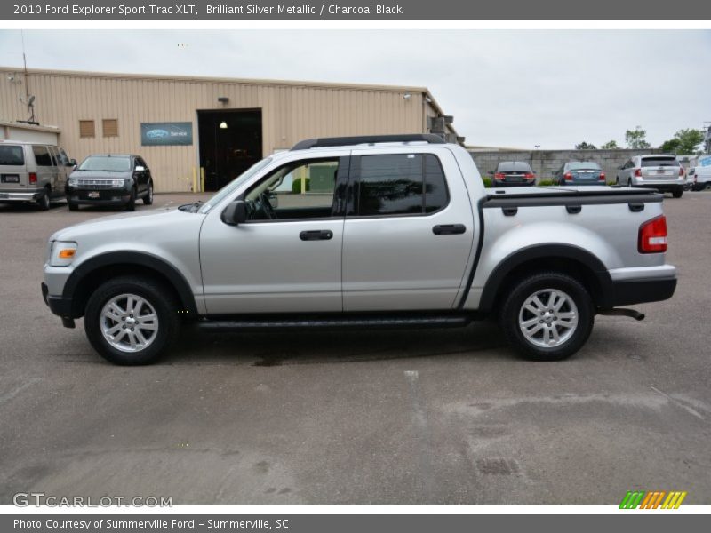 Brilliant Silver Metallic / Charcoal Black 2010 Ford Explorer Sport Trac XLT