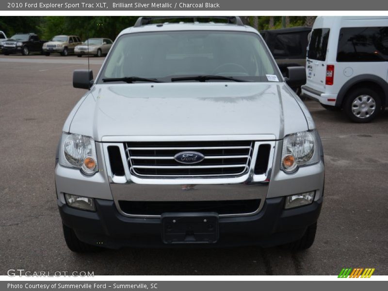 Brilliant Silver Metallic / Charcoal Black 2010 Ford Explorer Sport Trac XLT
