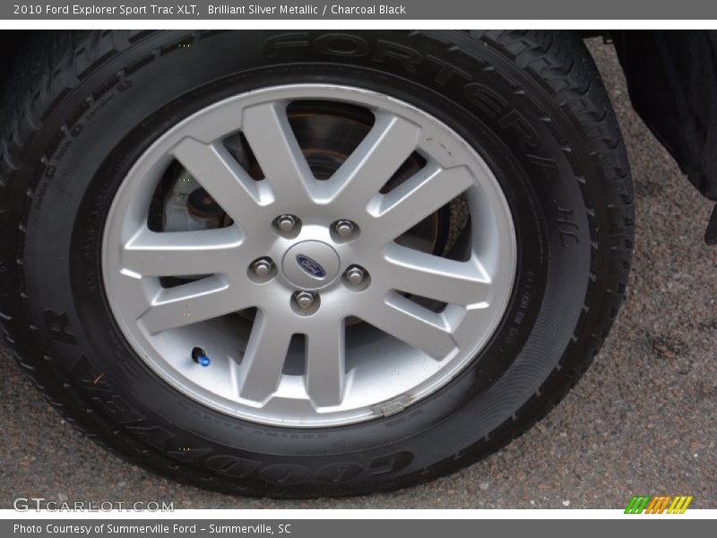 Brilliant Silver Metallic / Charcoal Black 2010 Ford Explorer Sport Trac XLT
