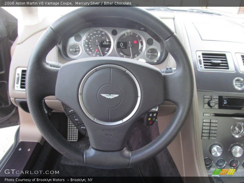 Mercury Silver / Bitter Chocolate 2008 Aston Martin V8 Vantage Coupe