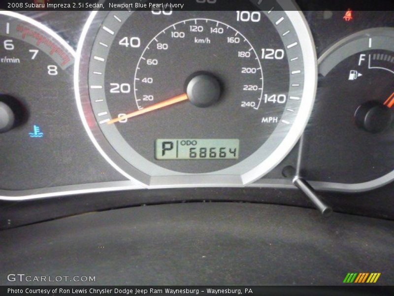 Newport Blue Pearl / Ivory 2008 Subaru Impreza 2.5i Sedan
