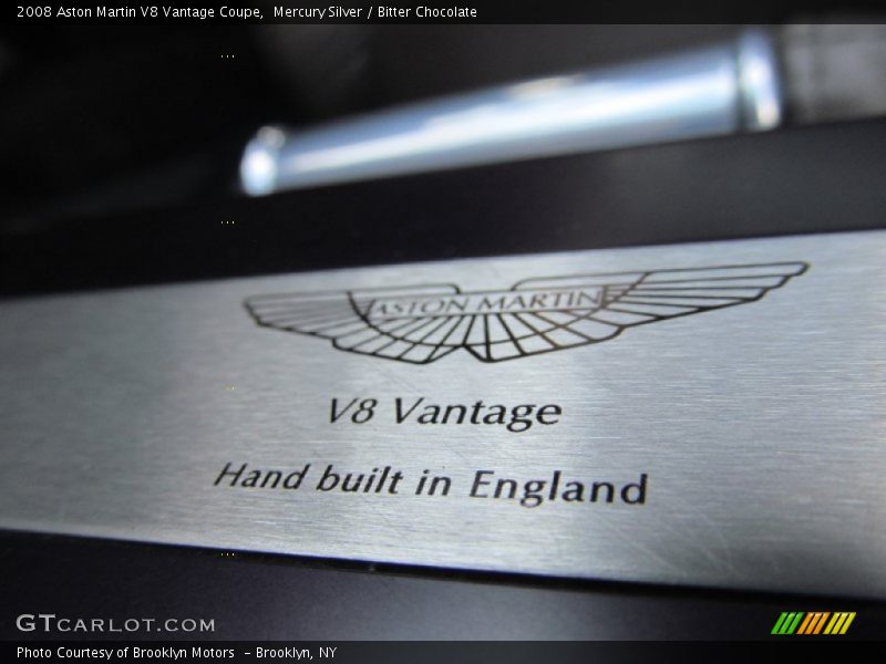 Mercury Silver / Bitter Chocolate 2008 Aston Martin V8 Vantage Coupe
