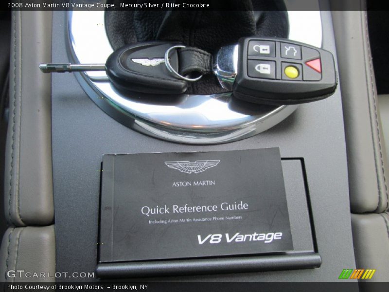 Mercury Silver / Bitter Chocolate 2008 Aston Martin V8 Vantage Coupe