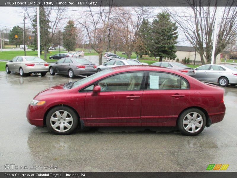 Tango Red Pearl / Gray 2006 Honda Civic LX Sedan