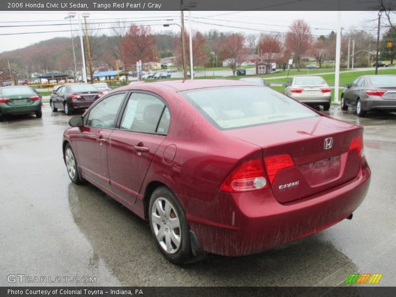 Tango Red Pearl / Gray 2006 Honda Civic LX Sedan