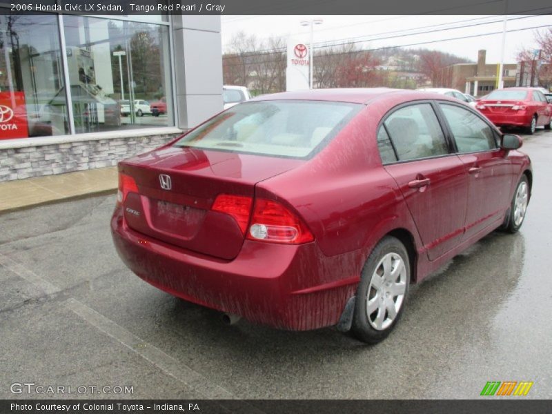 Tango Red Pearl / Gray 2006 Honda Civic LX Sedan