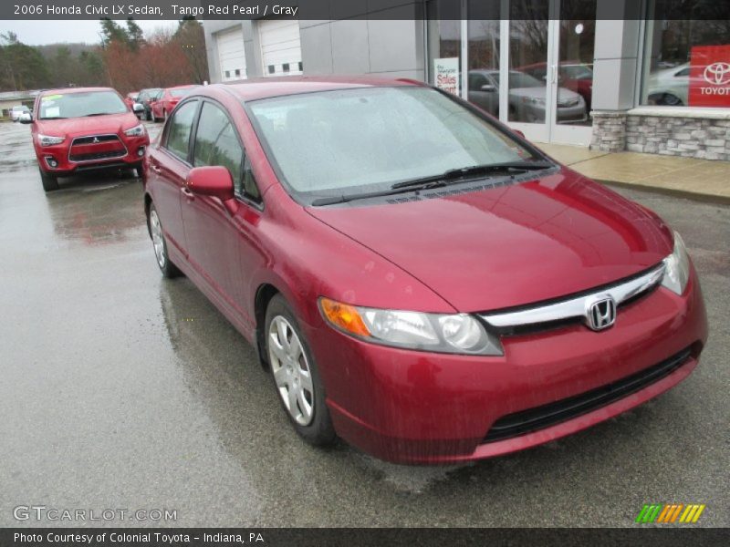 Tango Red Pearl / Gray 2006 Honda Civic LX Sedan
