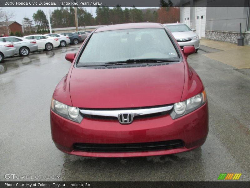 Tango Red Pearl / Gray 2006 Honda Civic LX Sedan