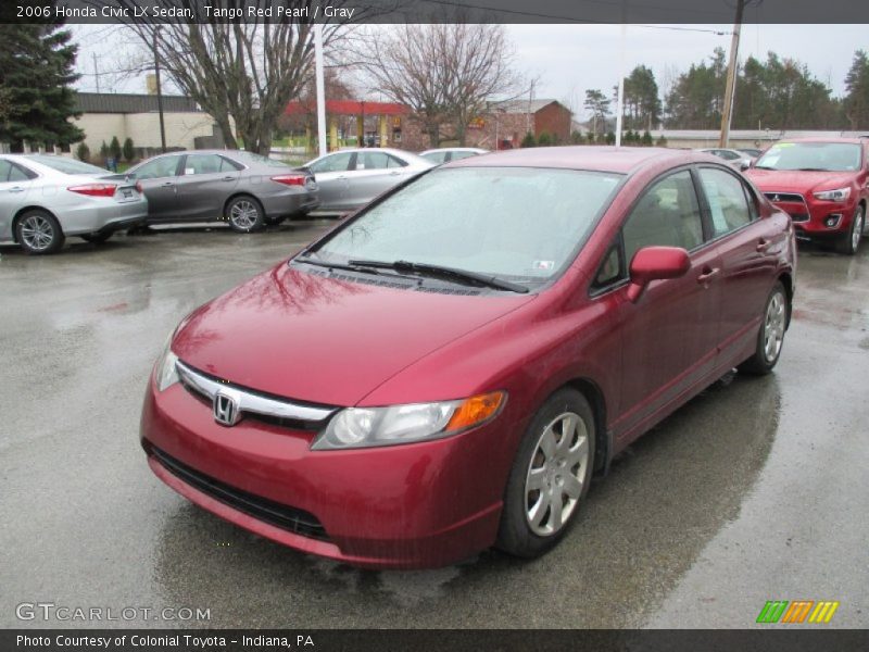 Tango Red Pearl / Gray 2006 Honda Civic LX Sedan