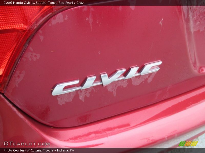 Tango Red Pearl / Gray 2006 Honda Civic LX Sedan