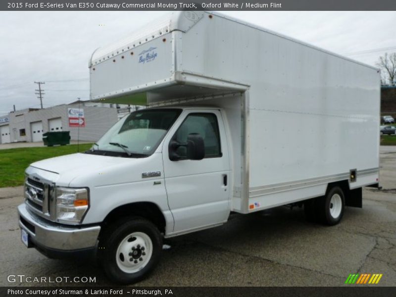 Oxford White / Medium Flint 2015 Ford E-Series Van E350 Cutaway Commercial Moving Truck