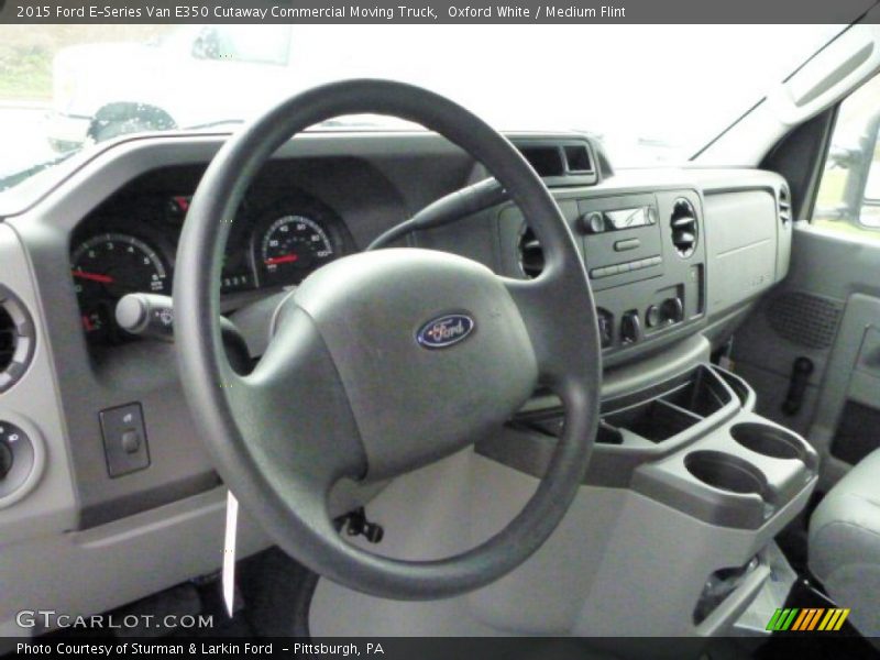 Oxford White / Medium Flint 2015 Ford E-Series Van E350 Cutaway Commercial Moving Truck