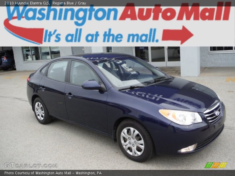 Regatta Blue / Gray 2010 Hyundai Elantra GLS
