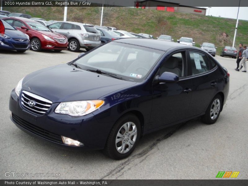 Regatta Blue / Gray 2010 Hyundai Elantra GLS