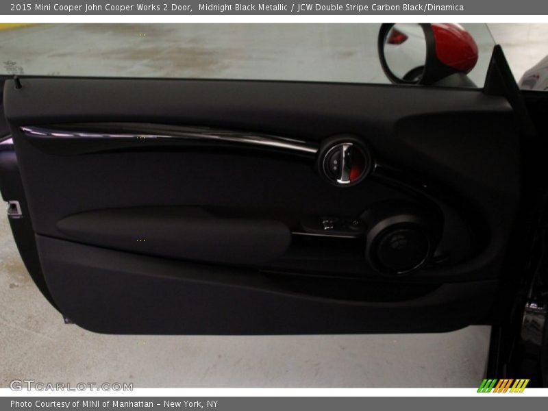 Midnight Black Metallic / JCW Double Stripe Carbon Black/Dinamica 2015 Mini Cooper John Cooper Works 2 Door