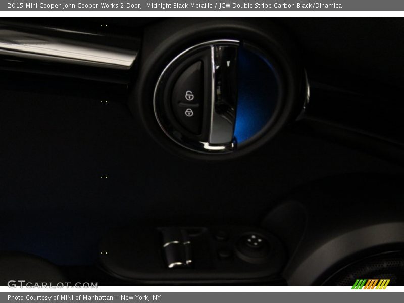 Midnight Black Metallic / JCW Double Stripe Carbon Black/Dinamica 2015 Mini Cooper John Cooper Works 2 Door