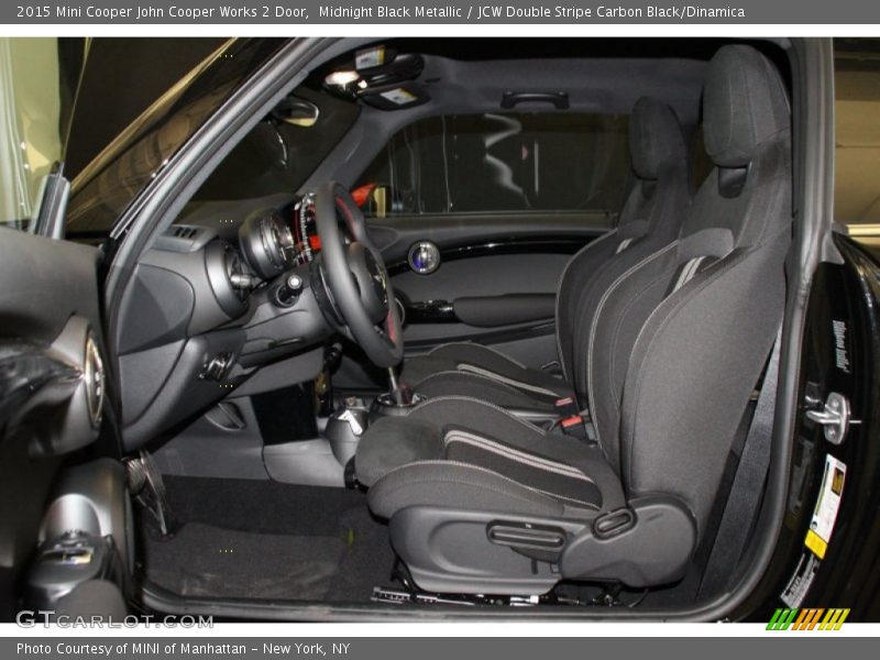  2015 Cooper John Cooper Works 2 Door JCW Double Stripe Carbon Black/Dinamica Interior