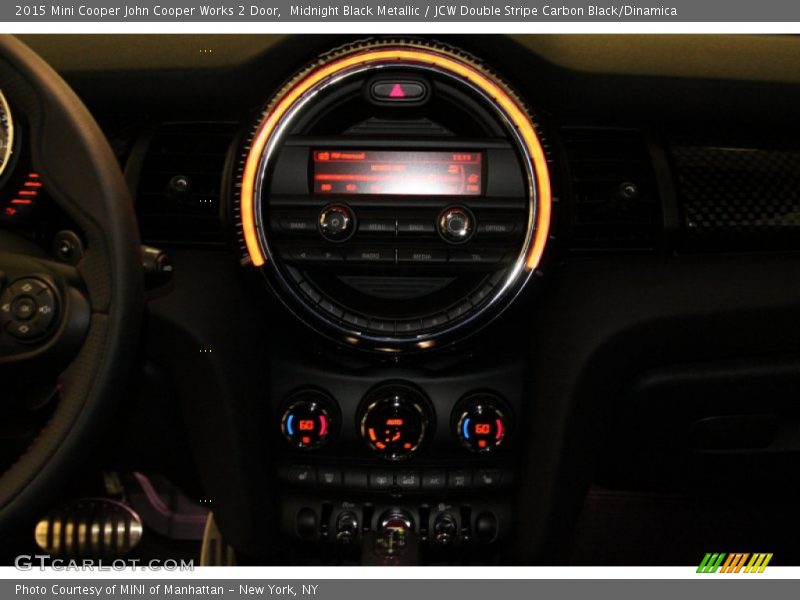 Midnight Black Metallic / JCW Double Stripe Carbon Black/Dinamica 2015 Mini Cooper John Cooper Works 2 Door