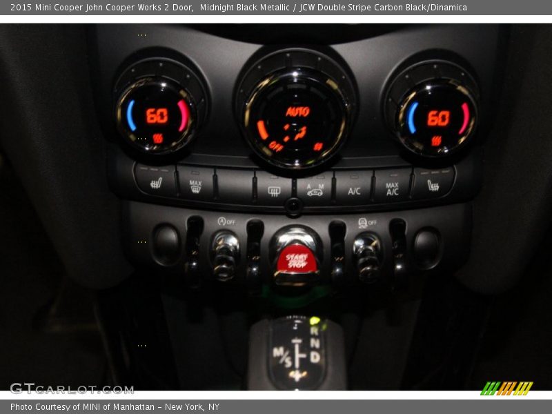 Midnight Black Metallic / JCW Double Stripe Carbon Black/Dinamica 2015 Mini Cooper John Cooper Works 2 Door