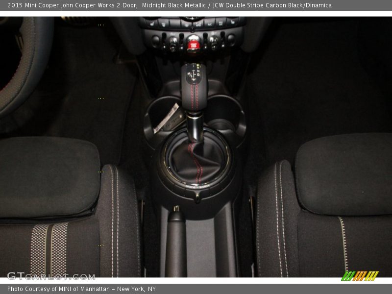 Midnight Black Metallic / JCW Double Stripe Carbon Black/Dinamica 2015 Mini Cooper John Cooper Works 2 Door