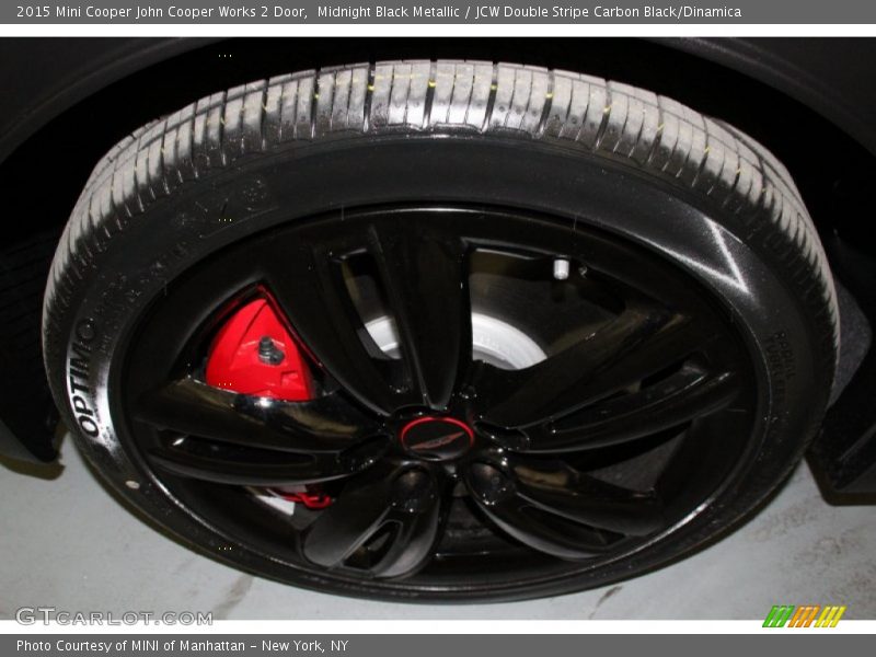 Midnight Black Metallic / JCW Double Stripe Carbon Black/Dinamica 2015 Mini Cooper John Cooper Works 2 Door