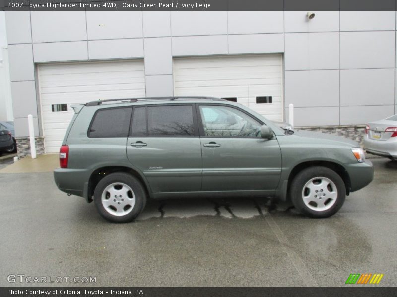 Oasis Green Pearl / Ivory Beige 2007 Toyota Highlander Limited 4WD
