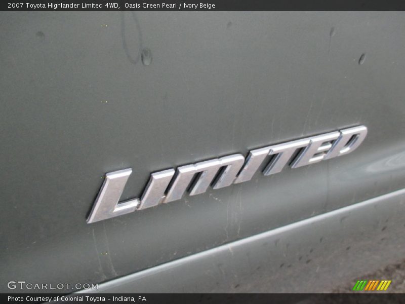 Oasis Green Pearl / Ivory Beige 2007 Toyota Highlander Limited 4WD