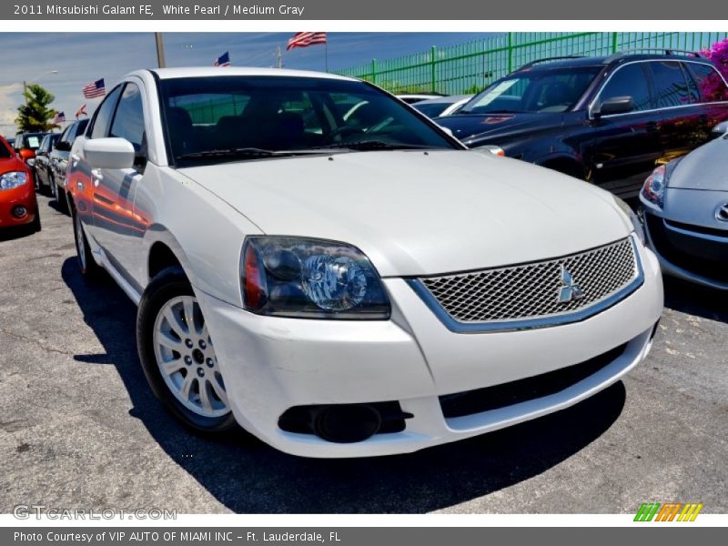 White Pearl / Medium Gray 2011 Mitsubishi Galant FE