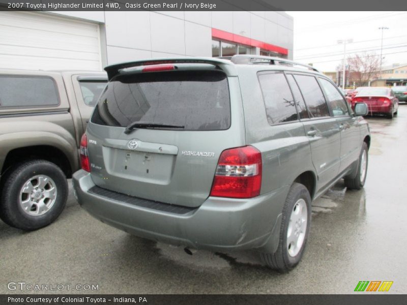 Oasis Green Pearl / Ivory Beige 2007 Toyota Highlander Limited 4WD