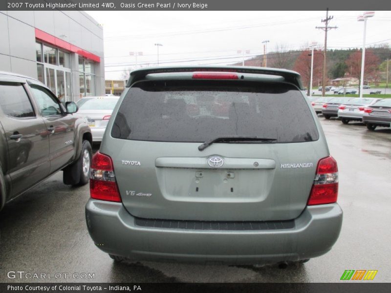 Oasis Green Pearl / Ivory Beige 2007 Toyota Highlander Limited 4WD