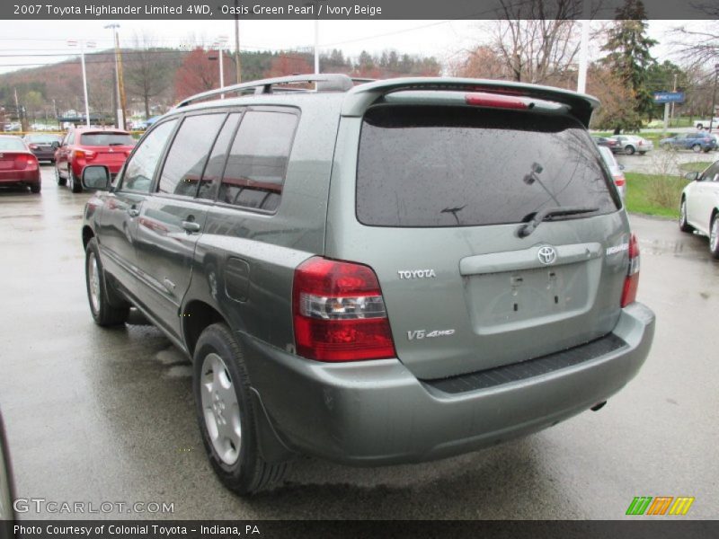 Oasis Green Pearl / Ivory Beige 2007 Toyota Highlander Limited 4WD