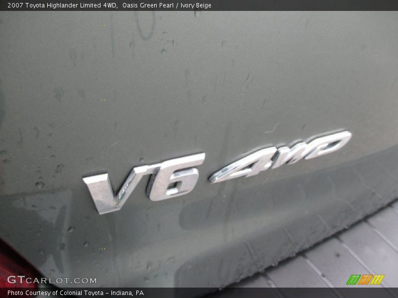Oasis Green Pearl / Ivory Beige 2007 Toyota Highlander Limited 4WD