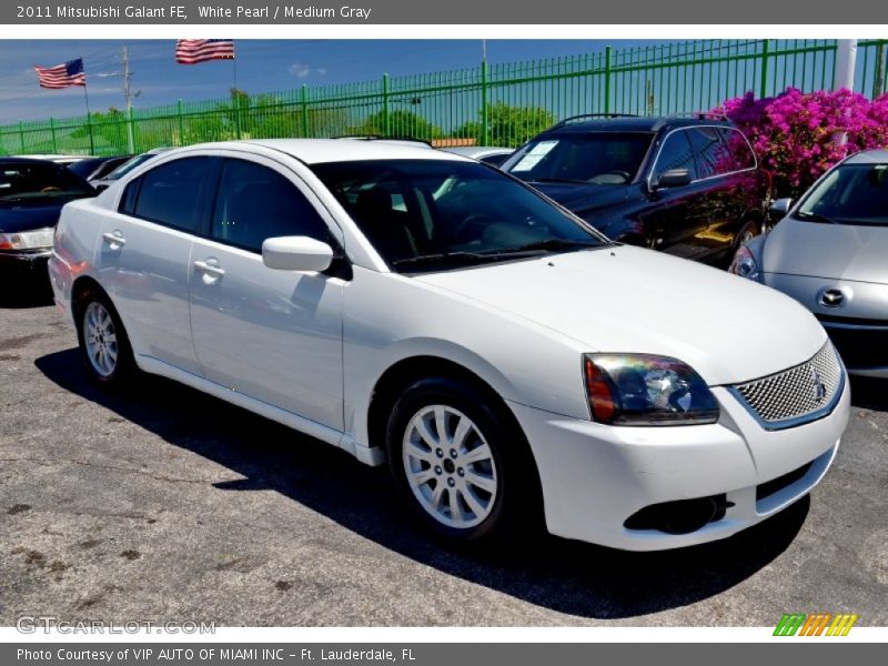 White Pearl / Medium Gray 2011 Mitsubishi Galant FE