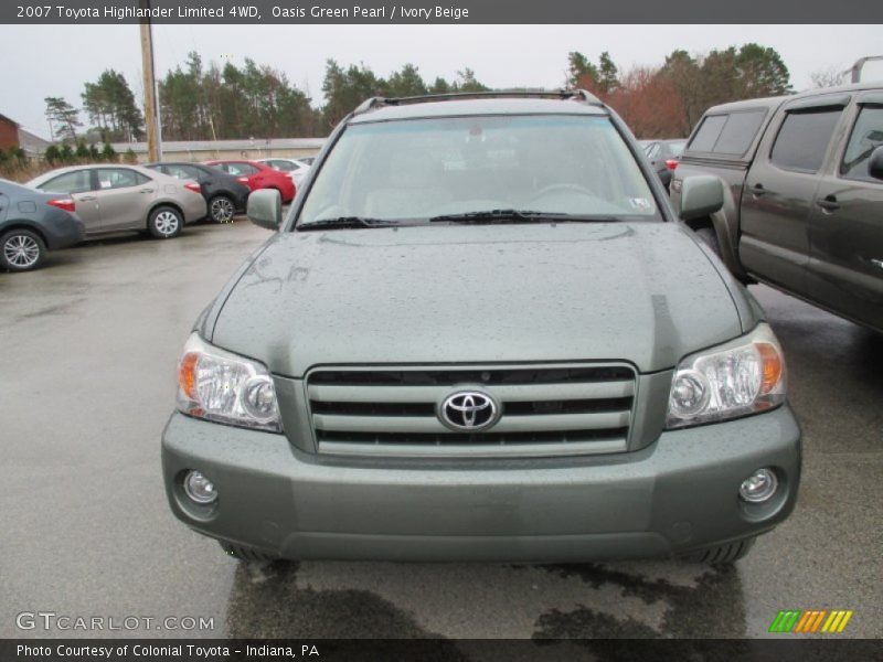 Oasis Green Pearl / Ivory Beige 2007 Toyota Highlander Limited 4WD