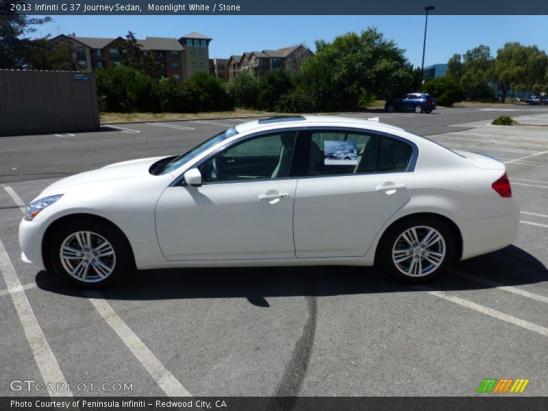 Moonlight White / Stone 2013 Infiniti G 37 Journey Sedan
