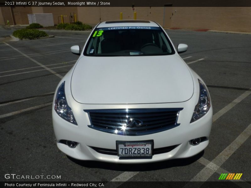 Moonlight White / Stone 2013 Infiniti G 37 Journey Sedan